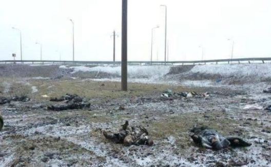ウクライナ、ロシア兵の死体が沿道に（2022/03）